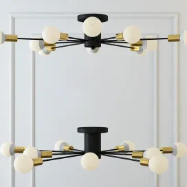 Lamp bubble stik black chandelier